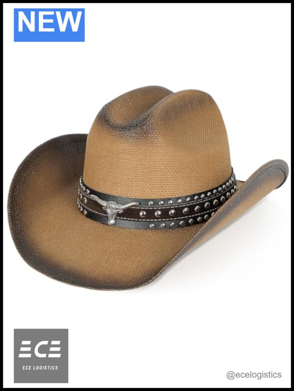 Straw Cowboy Hat Western Wide Brim Shapeable Adjustable Unisex